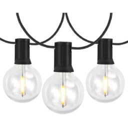 25Ft15 G40 E12 Led Guirlandes Extérieures Pour Noël En Plein Air Boule De Patio Incassable Ampoules