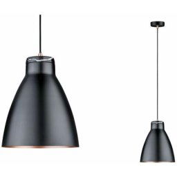 Lampe suspension Neordic Roald 1-flamme noire / cuivre / marbre 796,09
