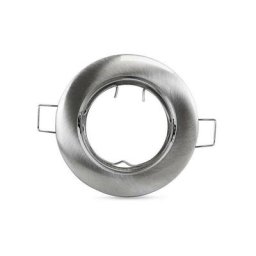 Barcelona Led - Collerette ronde en aluminium orientable à encastrer pour ampoule GU10 Argent