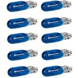 10x Ampoule 12V 1,7W T6,5 bleu W2.2x5.2D