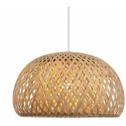 Kosmi - Suspension nature bambou tressé forme cloche Naxos 29cm