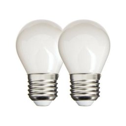 Lot de 2 ampoules Filament led P45 Opaque, culot E27, 470 Lumens, équivalence 40W, 2700 Kelvins,