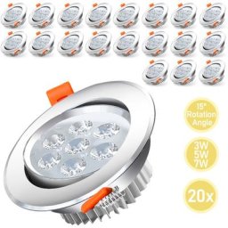 Lot de 10 Spots Encastrable led Intégrés spots à encastrer 5W Blanc froid Fixation led spots