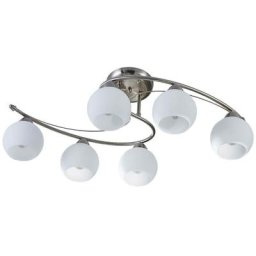 Plafonnier à intensité variable 'Svean' en verre pour salon & salle à manger - blanc, nickel mat