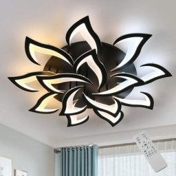 Plafonnier led, 100W avec Télécommande Plafonnier led Dimmable 14 Têtes, Lustre Salon Métal