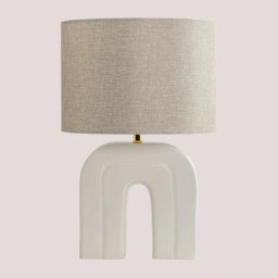 Sklum - Lampe de table Alamani Blanc Gardenia - Blanc Gardenia
