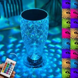 Merkmak - Lampe de Table led a l'echelle de la sirene en cristal 16 couleurs Projecteur tactile