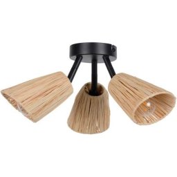 Spot Apparent Corep Playa Noir Raphia ⌀26cm 3xE14 - naturel