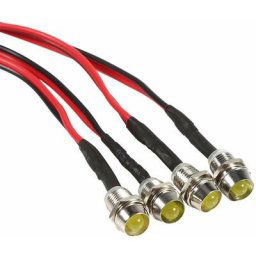 Pour small 12v led light 4 Témoins Lumineux de Tableau de Bord de Panneau de led de 12v 8mm led