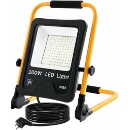 Projecteur de chantier led 100W 8500LM lampe chantier Projecteur led avec câble 3M et étanche IP66