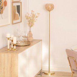 Lampadaire Métal et Verre Klimt Ambre - Ambre
