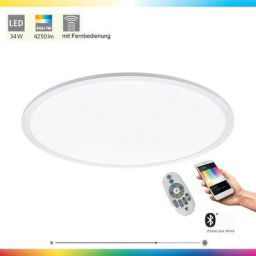 Plafond led sarsina-c blanc Ø60cm h: 5cm dimmable avec Connect fonction télécommande comprenant