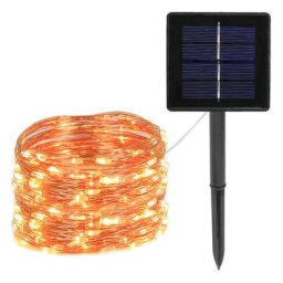 Guirlande solaire de noël, étanche, éclairage d'extérieur, luminaire décoratif, idéal pour un