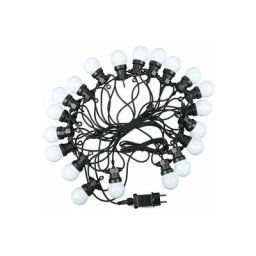 Caténaire 10mt avec 20 mini ampoules Globo led 10W couleur blanche avec Shuko et transformateur