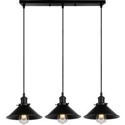 Suspension Lustre Vintage Industriel 3 Lampes Edison E27 Ø22cm Plafonnier Design Vintage pour Salon