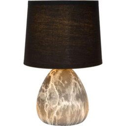 Lucide - Lampe de table - 1xE14 - Noir marmo