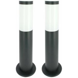 Arum Lighting - Lot de 2 Bornes extérieures anthracite valente hauteur 45cm
