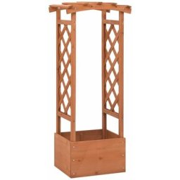 SalesHot® Jardinière fleurs - Jardinière à treillis avec arche 49x39x117 cm Bois de sapin Super35081
