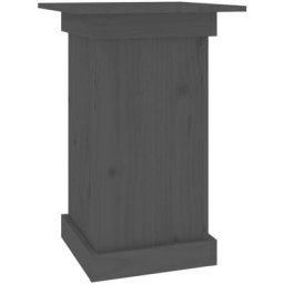 Support à fleurs Gris 40x40x60 cm Bois de pin solide Vidaxl Gris