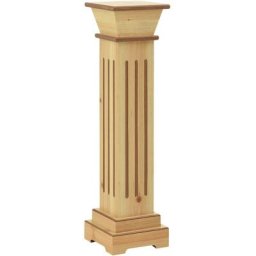 Support pilier carré à plantes Bois clair 17x17x66 cm mdf Vidaxl Marron