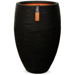 Capi - Pot à fleurs Nature Rib Élégant Deluxe 40 x 60 cm Noir KBLR1131 Black