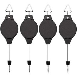 Lot De 4 Poulies À Crochets Pour Plantes, Crochets Pour Plantes Rétractables, Crochets Suspendus À
