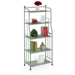 Tagère verticale, acier, HxLxP : 133x56x28 cm, rangement cuisine et salle de bain, 5 niveaux,