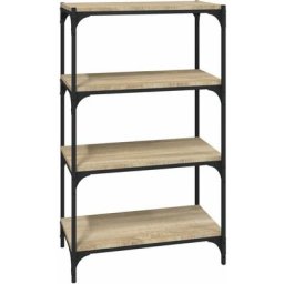 Meuble tv Chêne sonoma 60x33x100 cm Bois d'ingénierie et acier Vidaxl Chêne sonoma