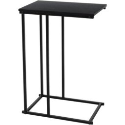 Table d'appoint avec dessus en MDF noir H&S Collection - Noir