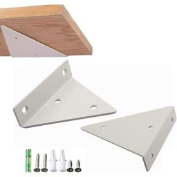 2 Pièces Supports Equerre Etagere,Console pour étagère ,Supports Etagere Dissimulé