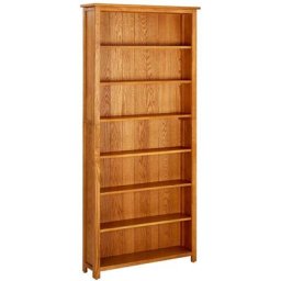 Bibliothèque à 7 niveaux 90x22,5x200 cm Bois de chêne massif