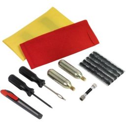 Kit de réparation de pneus Moto et Quad avec accessoires de gonflage 0