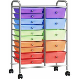 Maisonchic - Chariot de rangement mobile à 15 tiroirs | Tour de Rangement à Roulettes xxl