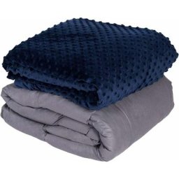 Couverture Ponderee avec Housse Amovible, Surface Douce en Tissu de Coton, Remplissage de Coton et