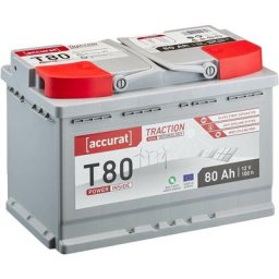 Traction T80 agm Batteries Décharge Lente 80Ah - Accurat