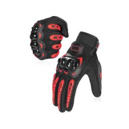 Rouge-Gants de Moto, Gants à Écran Tactile Plein Doigt pour la Course de Moto, vtt, Escalade,