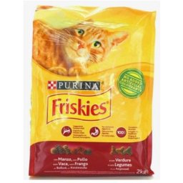 Webmarketpoint - Croquettes pour chats Friskies au boeuf, poulet et légumes Purina 2 kilogrammes