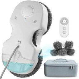 Hutt Robot nettoyeur de vitres C6 avec réservoir d'eau 80ML, robot nettoyeur de vitres 3800Pa ,