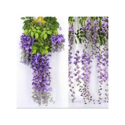 12 pièces 3.6 'soie artificielle glycine vigne Ratta suspendus guirlande de fleurs ficelle maison