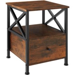 Tectake - Table de chevet Falkirk 40x41,5x55,5cm - Table de chevet, table d'appoint, table de