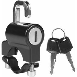 Serrure de casque de moto universelle antivol en métal serrure de casque de sécurité 22mm-26mm noir