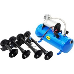 Vevor - Klaxon deAir de Voiture 150 dB Kit de Klaxon 4 Trompettes avec Compresseur deAir 12 v 150