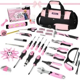 Rose Ensemble d'outils, Coffret multi-outils,246 pièces pour la maison pour femme, trousse d'outils