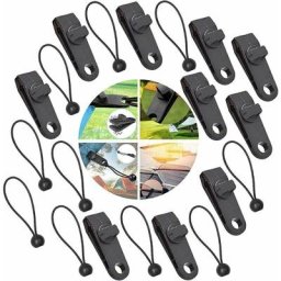 20 Pcs Clips de Tente Clips de Verrouillage Clips de Tente Réutilisables Clips de Bâche Réglables