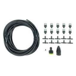 Brumisateur de jardin Suan Kit complet avec accessoires - Longueur : 10 m - Noir