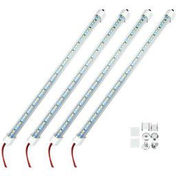 12V Intérieur Led Light Bar 48 Leds Strip Lights Avec Interrupteur Et Aimants 6500K Lumière Blanche