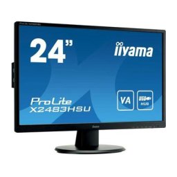 Ecran pc Iiyama ProLite X2483HSU-B5 - 24 fhd - Dalle va - 4 ms - 75Hz - hdmi / DisplayPort / usb