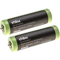 2x Batteries pour rasoirs/tondeuses compatible avec Braun 5770, 5772, 5773, 5774, 5775, 5776, 5777,