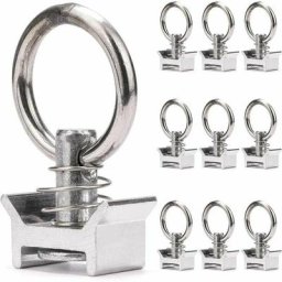 10 x Pions simples avec anneau50 kg pions d'arrimage aéro pour rail d'arrimage aéronautique pion