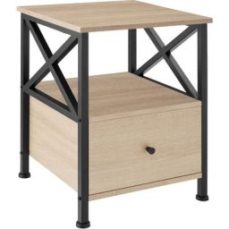 Tectake - Table de chevet Falkirk 40x41,5x55,5cm - Table de chevet, table d'appoint, table de
